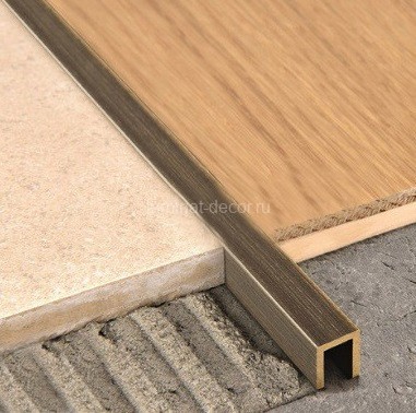 Заказать Латунный П-профиль 10х10 ЛП-10х10 старая бронза 2,7 м