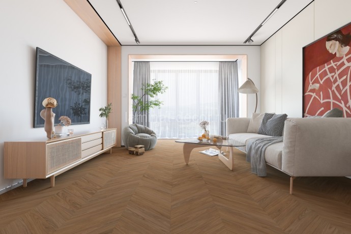Заказать Кварцвиниловая плитка Damy Floor Chevron LVT Блуа DF08-Ch-LVT 600х127х2.5 мм 40 шт-3.048 м2 43 класс 