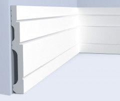 Напольный плинтус 180х24 мм Hiwood B180V2 белый 2 м