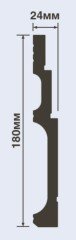 Напольный плинтус 180х24 мм Hiwood B180V2 белый 2 м