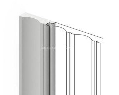 Финишный молдинг 43,3х12 мм Hiwood LF138A NP белый 2,7м