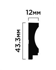 Заказать Финишный молдинг 43,3х12 мм Hiwood LF138A NP белый 2,7м 