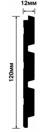 Заказать Стеновая панель 120х12 мм Hiwood LV124 BR417 под дерево 2,7м 