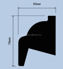 Галтель 32,5х24 мм Hiwood LB32 под подсветку 2 м