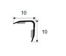 Латунный уголок Progress PEGOC 10А 10х10 латунь хромированная 2,7 м