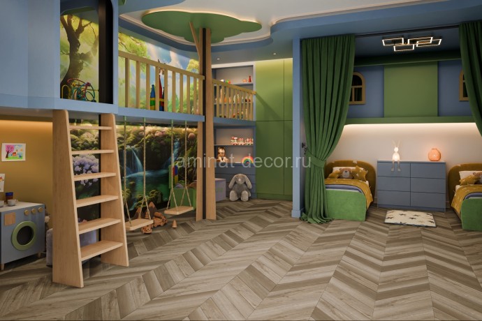 Заказать Кварцвиниловая плитка Damy Floor Chevron LVT Сен-Жермен DF05-Ch-LVT 600х127х2.5 мм 40 шт-3.048 м2 43 класс 