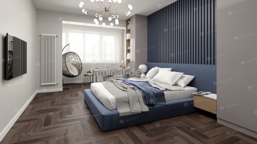 Заказать Каменно-полимерный ламинат SPC Alpine Floor Light Parquet ECO 13-16 Фафнир замок 4V-Groove фаска 600х125х4 мм 43 класс упаковка 1.95 м2 16 кг 