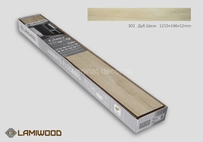 Заказать Ламинат HDF Lamiwood Glanz 302 Дуб Шелк