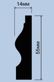 Заказать Напольный плинтус 55х14 мм Hiwood WE55 2 м