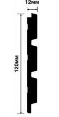 Стеновая панель 120х12 мм Hiwood LV124 GR24 под дерево 2,7м