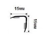 Латунный уголок Progress PEGOC 15А 15х15 латунь хромированная 2,7 м