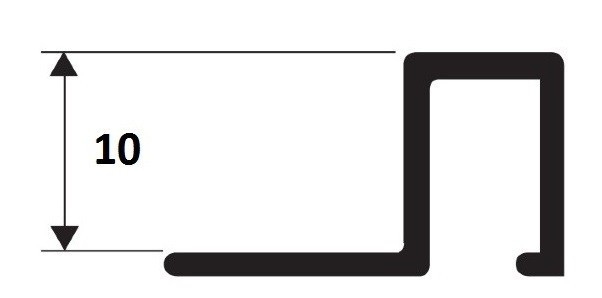 Заказать Латунный П-профиль закладной 10х10 ЛПО-П10х10 старая бронза 2,7 м