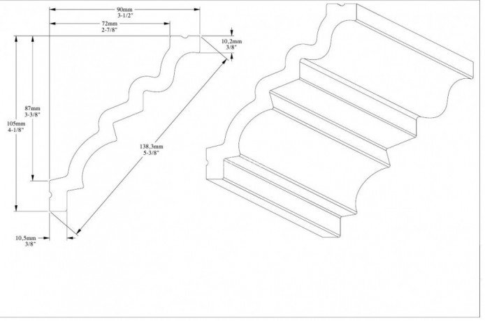 Заказать Потолочный плинтус гибкий 90х105 мм Orac Decor Purotouch C326F 2 м 
