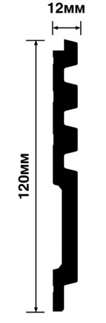 Заказать Отделочная панель стеновая HiWood LV128 BR417K 12х120 мм под дерево 2,7 м 