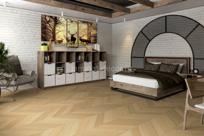 Заказать Кварцвиниловая плитка Damy Floor Chevron LVT Тюильри DF03-Ch-LVT 600х127х2.5 мм 40 шт-3.048 м2 43 класс 