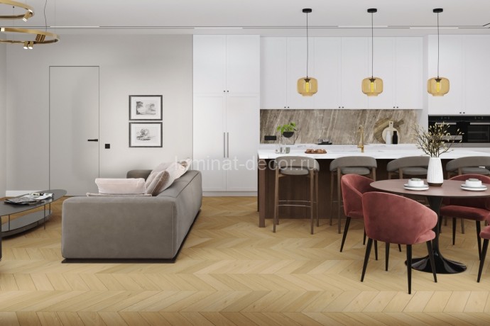 Заказать Кварцвиниловая плитка Damy Floor Chevron LVT Тюильри DF03-Ch-LVT 600х127х2.5 мм 40 шт-3.048 м2 43 класс 