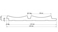 Стеновая панель 120х12 мм Hiwood LV125 G387 под дерево 2,7м