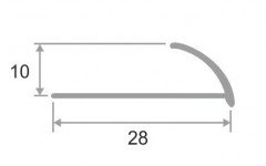 Латунный С-профиль 10 ЛПО-9 браш 2,7 м