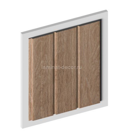 Заказать Отделочная панель стеновая HiWood LV127L BR416 12х120 мм под дерево 2,7 м 