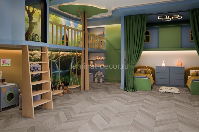 Заказать Кварцвиниловая плитка Damy Floor Chevron LVT Пале-Рояль DF02-Ch-LVT 600х127х2.5 мм 40 шт-3.048 м2 43 класс 