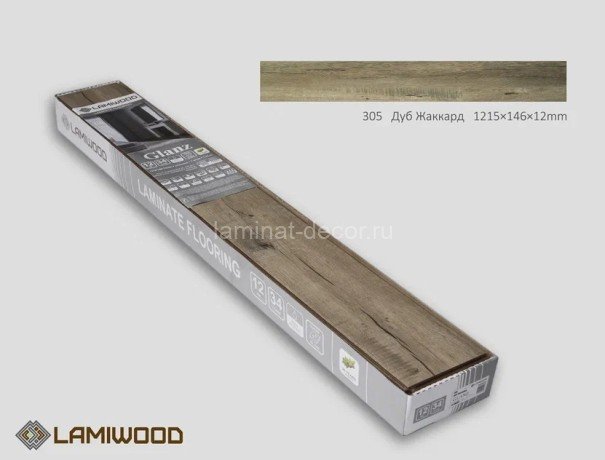 Заказать Ламинат HDF Lamiwood Glanz 305 Дуб Жаккард 
