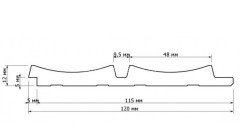 Стеновая панель 120х12 мм Hiwood LV125 S387K серый 2,7м
