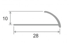 Латунный С-профиль 10 ЛПО-9 старая бронза 2,7 м