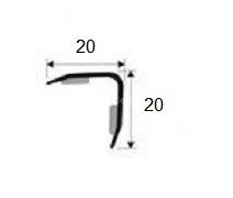 Латунный уголок Progress PEGOL 20А 20х20 латунь полированная 2,7 м