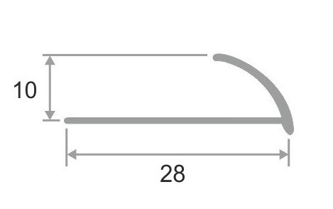 Заказать Латунный С-профиль 10 ЛПО-9 хром полированный 2,7 м