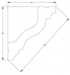 Потолочный плинтус гибкий Orac Decor Duropolymer Flex CX110F 2 м