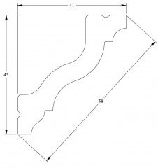 Потолочный плинтус гибкий Orac Decor Duropolymer Flex CX110F 2 м