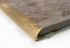 Латунный С-профиль 12 ЛПО-12 браш 2,7 м