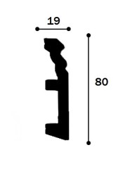 Напольный плинтус гибкий 19х80 мм Orac Decor Duropolymer SX195F 2 м
