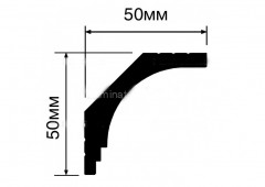 Потолочный плинтус 50х50 Hiwood A70 2 м