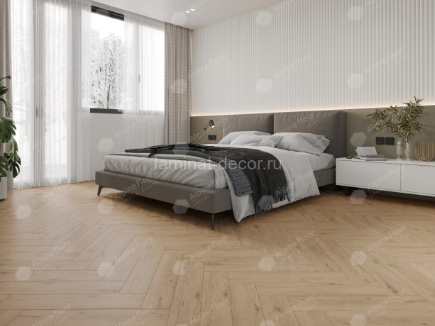 Заказать Каменно-полимерный ламинат SPC Alpine Floor Light Parquet ECO 13-23 Дуб Алиот замок 4V-Groove фаска 600х125х4 мм 43 класс упаковка 1.95 м2 16 кг 