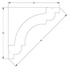 Потолочный плинтус гибкий Orac Decor Duropolymer Flex CX124F 2 м