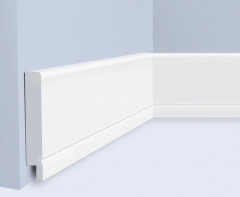 Напольный плинтус 70х11 мм Hiwood B70 белый 2 м