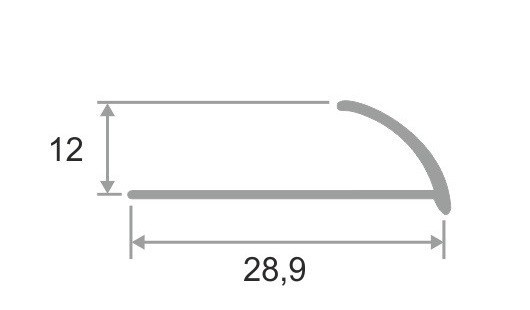 Заказать Латунный С-профиль 12 ЛПО-12 хром полированный 2,7 м
