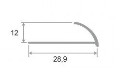 Латунный С-профиль 12 ЛПО-12 хром полированный 2,7 м