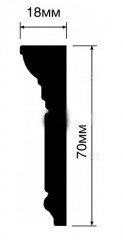Потолочный плинтус 70х18 Hiwood M1702 2 м