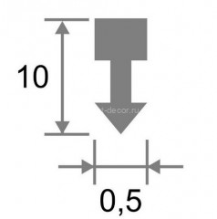 Латунный Т-профиль вставка ЛПТ-05 браш 2,7 м