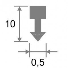 Латунный Т-профиль вставка ЛПТ-05 браш 2,7 м