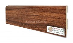 Напольный плинтус МДФ Teckwood цветной Испанский Орех 75х16х2150 мм