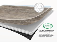 Виниловый ламинат замковый Ceramo Vinilam Wood 5548 дуб брюз 5,5 мм (интегрированная подложка)