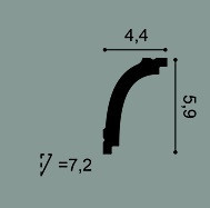Потолочный плинтус Orac Decor Durofoam CB523N 2 м