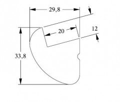 Потолочный плинтус гибкий Orac Decor Duropolymer Flex CX188F для скрытого освещения 2 м