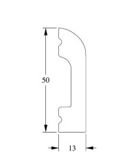 Напольный плинтус гибкий Orac Decor Duropolymer Flex SX182F 2 м