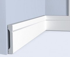 Напольный плинтус 70х12 мм Hiwood B70V1L белый 2 м