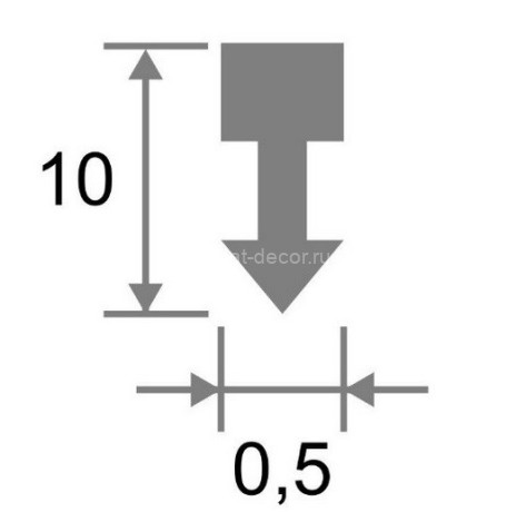 Заказать Латунный Т-профиль вставка ЛПТ-05 старая бронза 2,7 м 