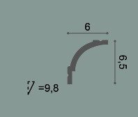 Потолочный плинтус Orac Decor Durofoam CB525N 2 м